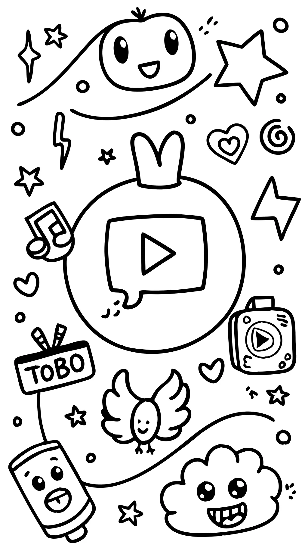 you tube coloring pages